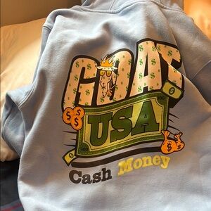 Blue goat USA  Hoodie with Cash Money